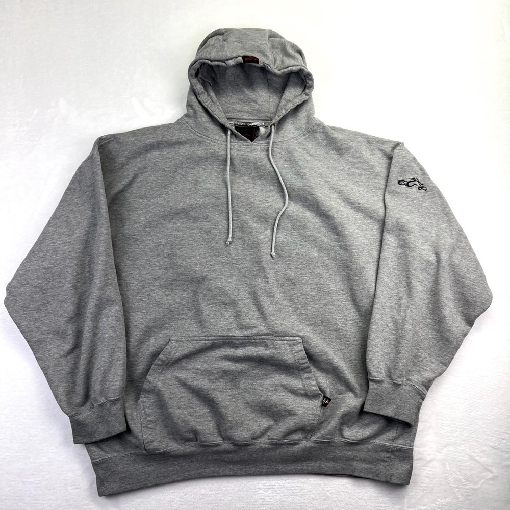 Orange County‎ Choppers Hoodie Mens XXL Gray Old School New Rules Pullover Biker